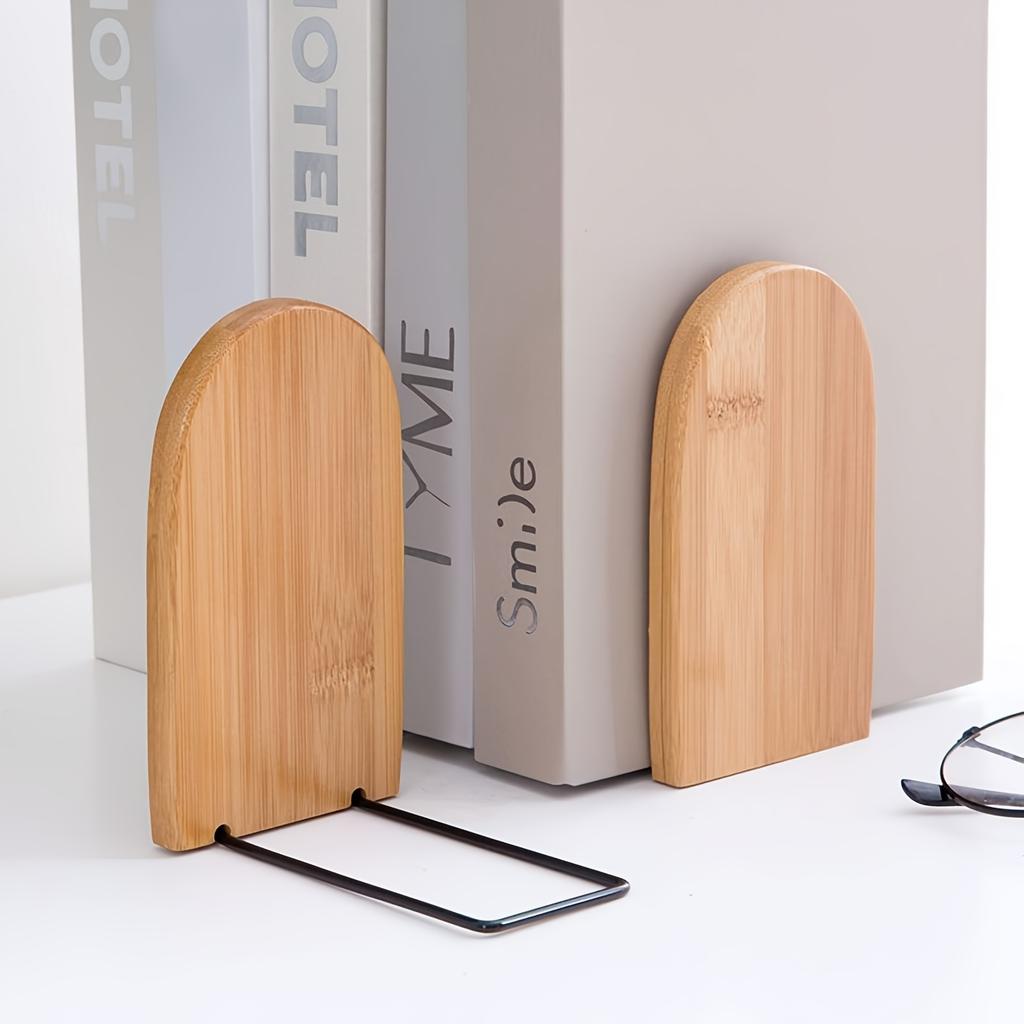 1/2pcs Bamboo Bookstand Office Desk Storage Bookshelf Student Desk Practical Bookboard Storage Rack Clip Book Stand Wholesale