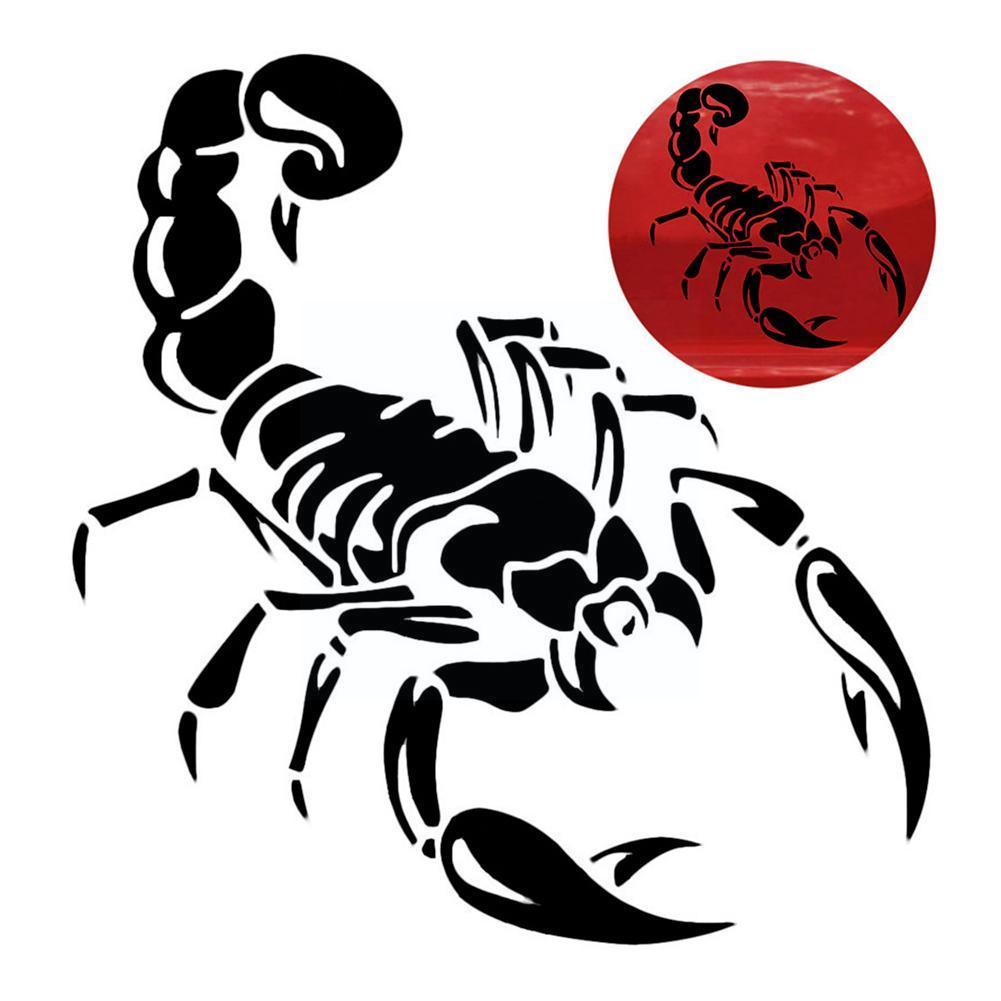 Personalized Car Styling Bumper Stickers 3D Big Scorpion Drawing Cover Decal Car Vinyl Body Scratch Sticker Reflective L8F5