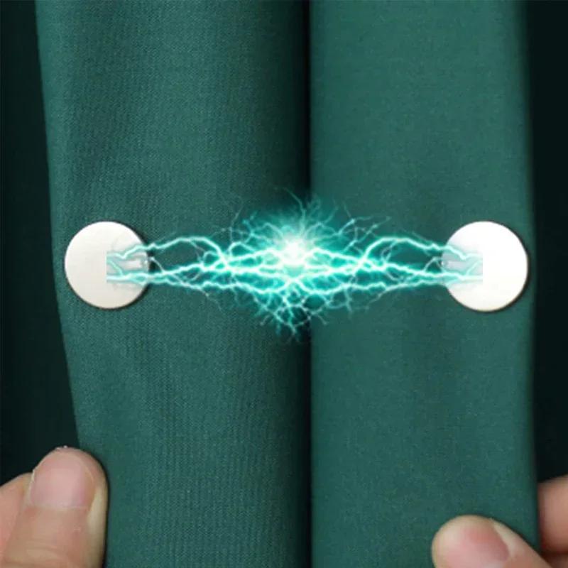 Metal Magnetic Curtain Button Holder Detachable Window Screen Close Magnet Buckle Lightproof Room Curtain Closure Clip