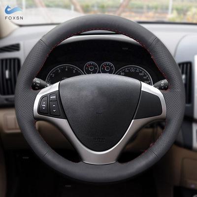 Braids On Steering Wheel For Hyundai I30 2009 For Elantra Touring 2010 2011 2012 Steering Wheel Hand Stitched Leather Cover