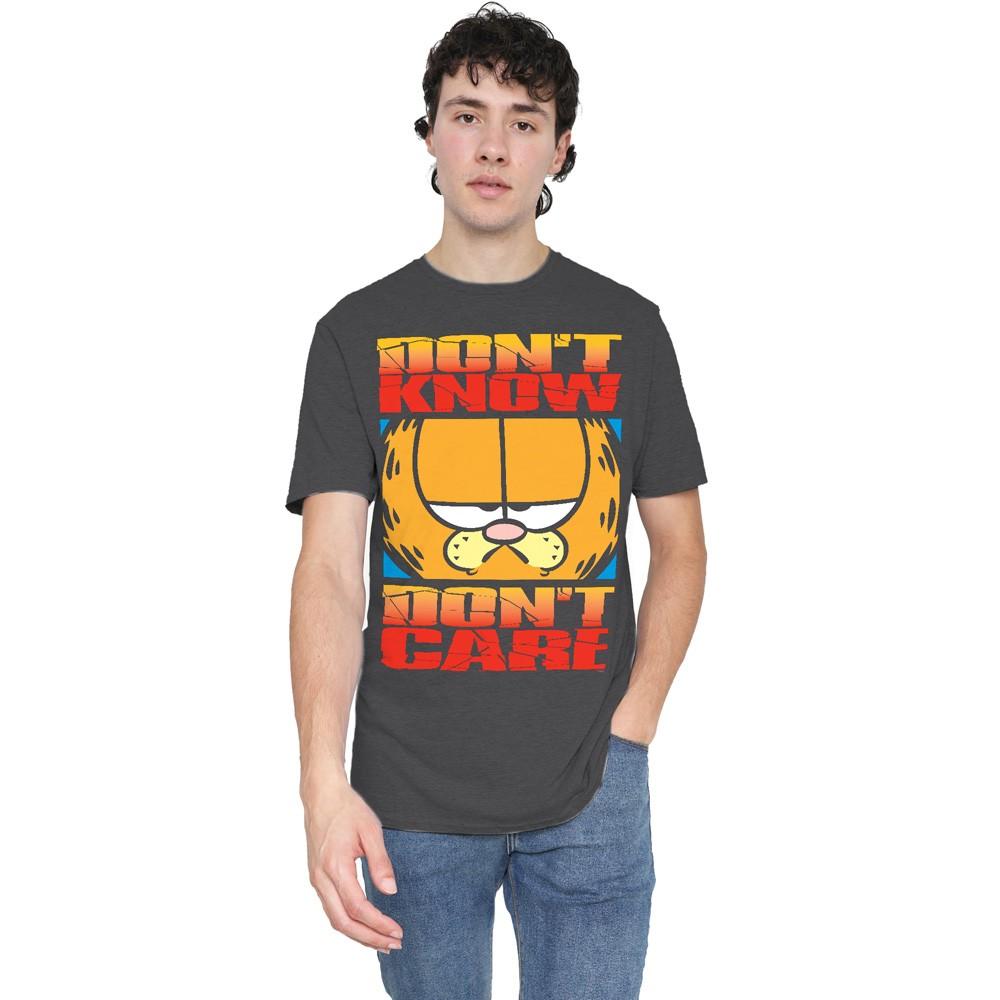 Garfield Dont Know Dont Care T-Shirt S-3XL Charcoal XXL