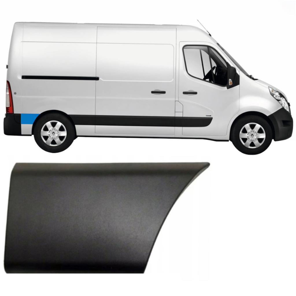 Opel Movano B 2010- VERSION L2 side molding BEHIND the rear wheel WITHOUT HOLE right