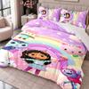 Gabby’s Dollhouse 3Pcs Bedding Set Duvet Cover With Two Pillowcases For Bedroom Home Decoration