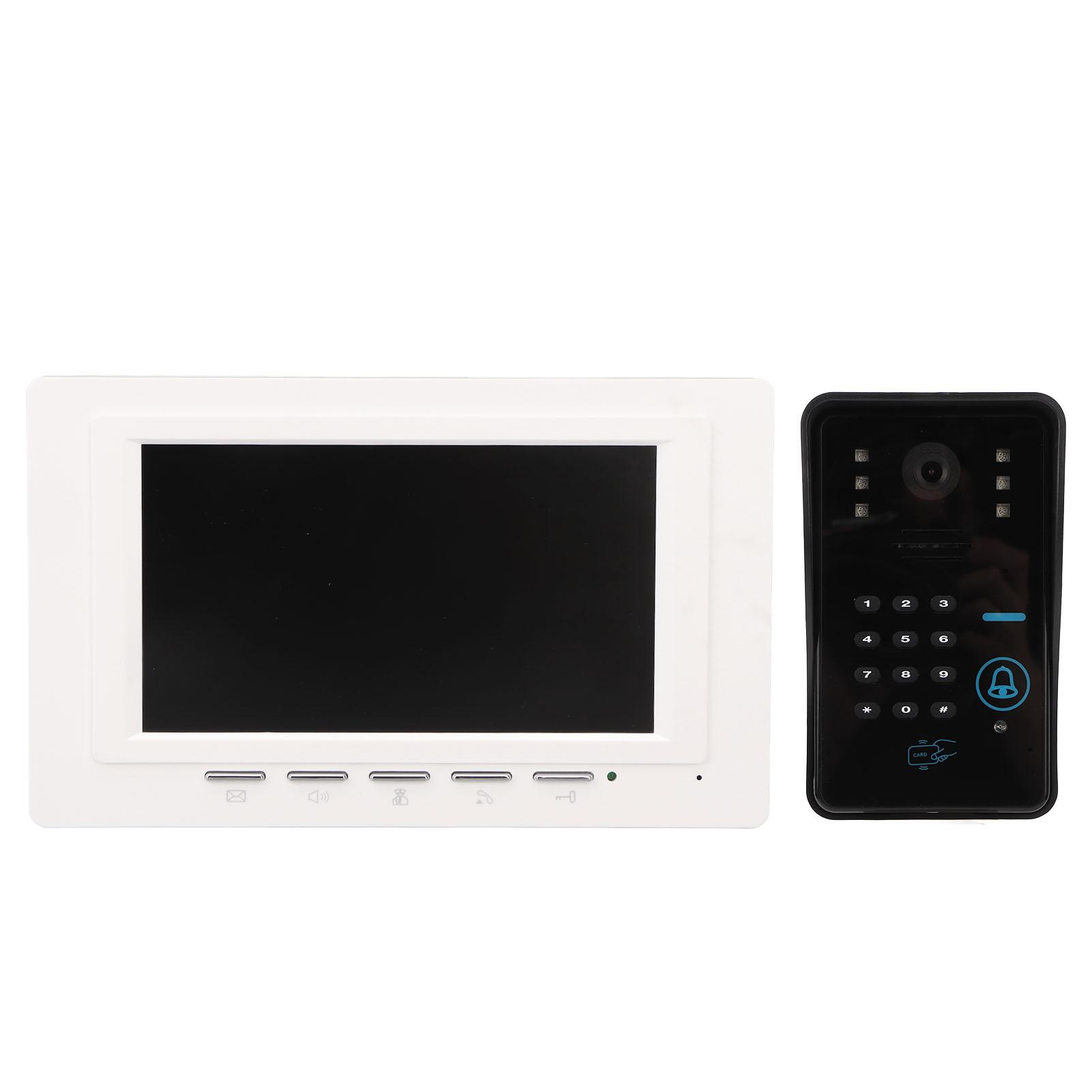 

Беспроводной дверной звонок с камерой 7 дюймов для внутреннего использования, инфракрасная камера RFID, 1000TVL, беспроводной видеозвонок EU Plug