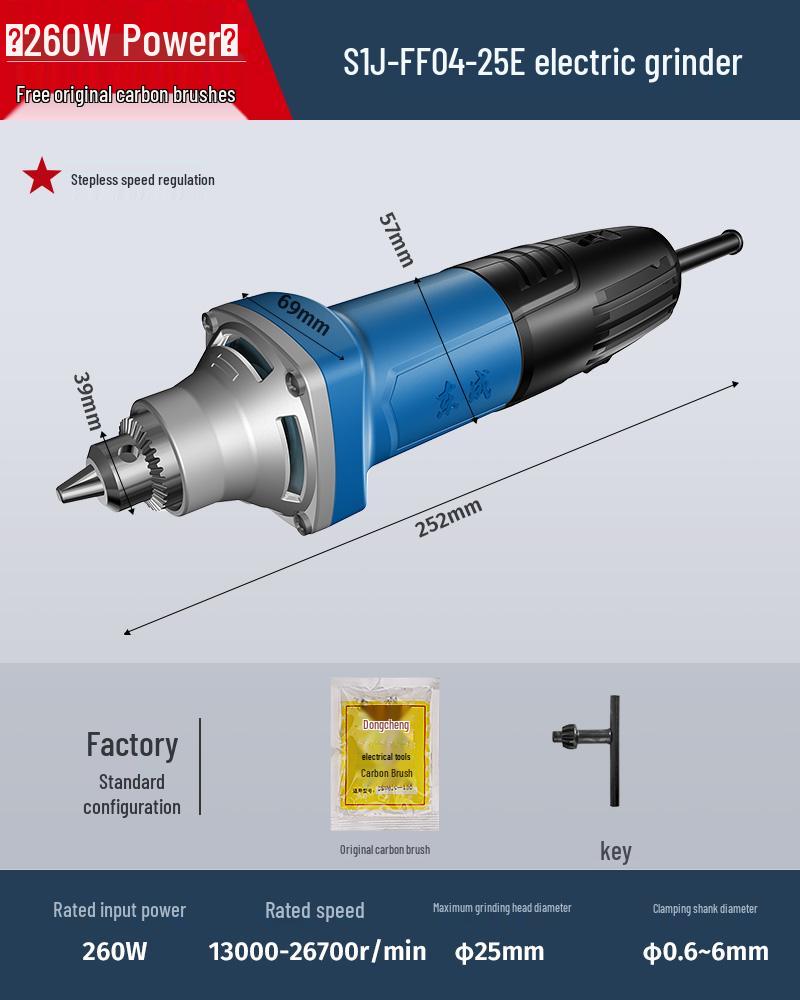 220V Electric Grinder & Polisher for Wood Carving and Internal Grinding