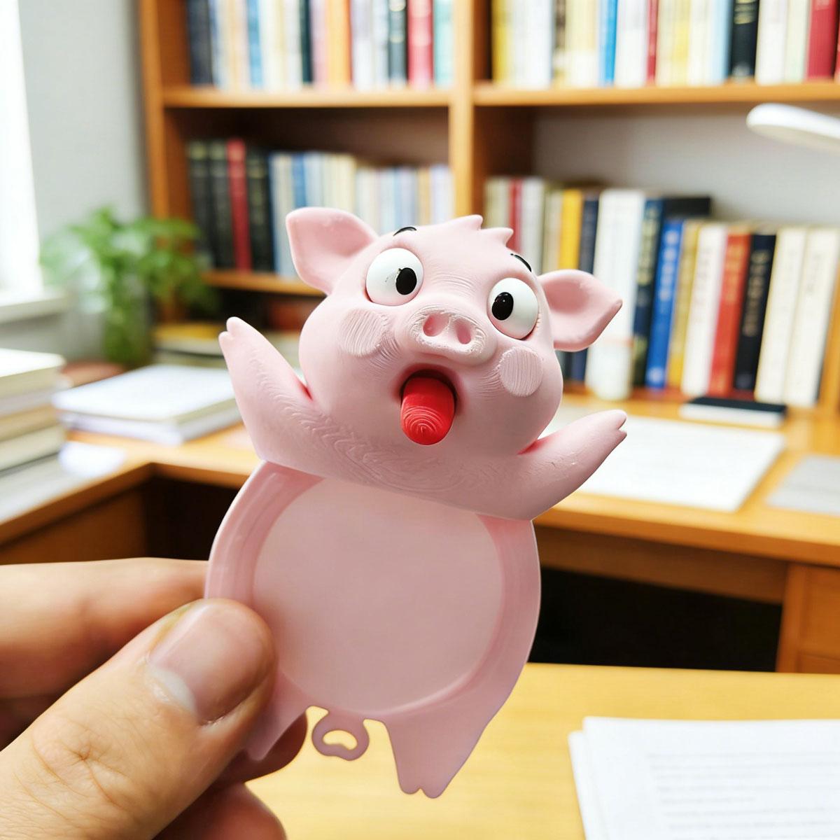 

ElegantExclusive New Product - Cute Little Pig Bookmark - Pink Quirky Tongue-Out Bookmark - Creative Cute Cartoon Page Holder - розовый