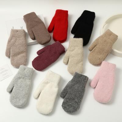 Women's, Full Finger Gloves, Velvet Gloves, Thick Gloves, Couple Gloves, Knitted Gloves, Warm Gloves, Soft, Breathable Gloves