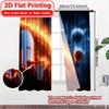2D FLAT PRINTING 2pcs Curtains (Without Rod) Dynamic Basketball Universe Modern Fashionable Curtainments During the Ramadan