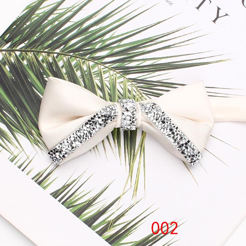 

Однотонный с декоративным галстуком-бабочкой с бриллиантами Мужской модный костюм для рубашки Банкет Свадебные аксессуары Галстук-бабочка