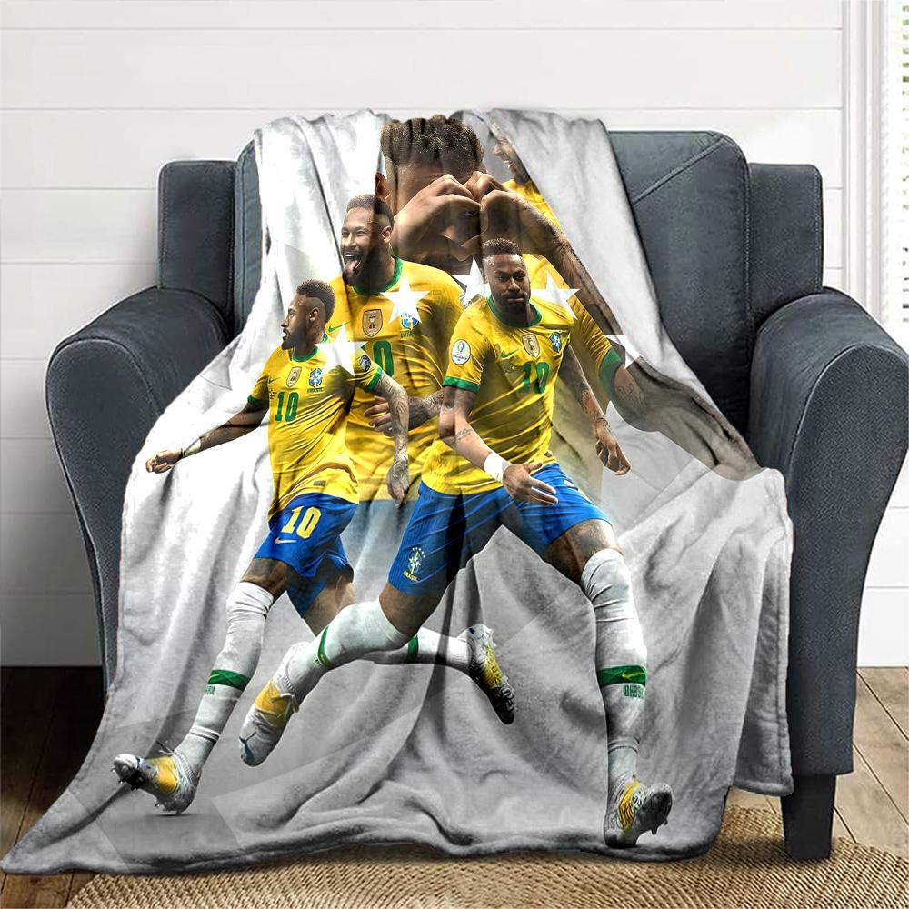 Brazilian Football Celebration Blanket Soft Cozy Great For Picnics Office Seaside Four Seasons Universal Modern Style Birthday Christmas Gift Blanket