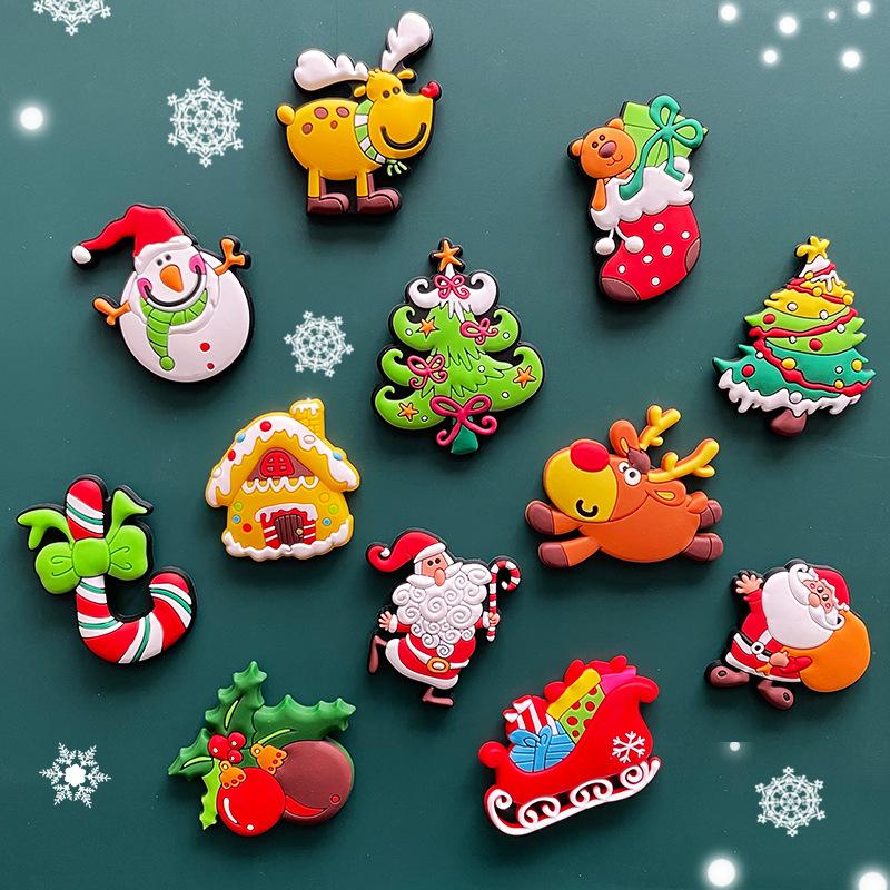 3D Nordic Santa & Reindeer Christmas Refrigerator Magnets