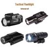 Tactical Handheld High-Brightness Underbarrel Flashlight with Strobe & Red/Green Laser for Glock