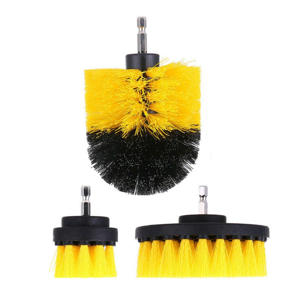 

3pcs/set Electric Scrubber Brush Drill Extension Rod All Purpose Cleaner Car Detailing Brush Tool Rim Brush Set Car Cleaning New