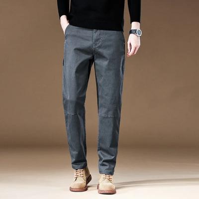 Clothing Men's Cargo Pants Cotton Solid Color Work Wear Casual Pant Wide Korean Jogger Trousers Male