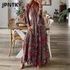 JPNTKY Fashion Autumn Winter Long Sleeve V-Neck Casual Dresses