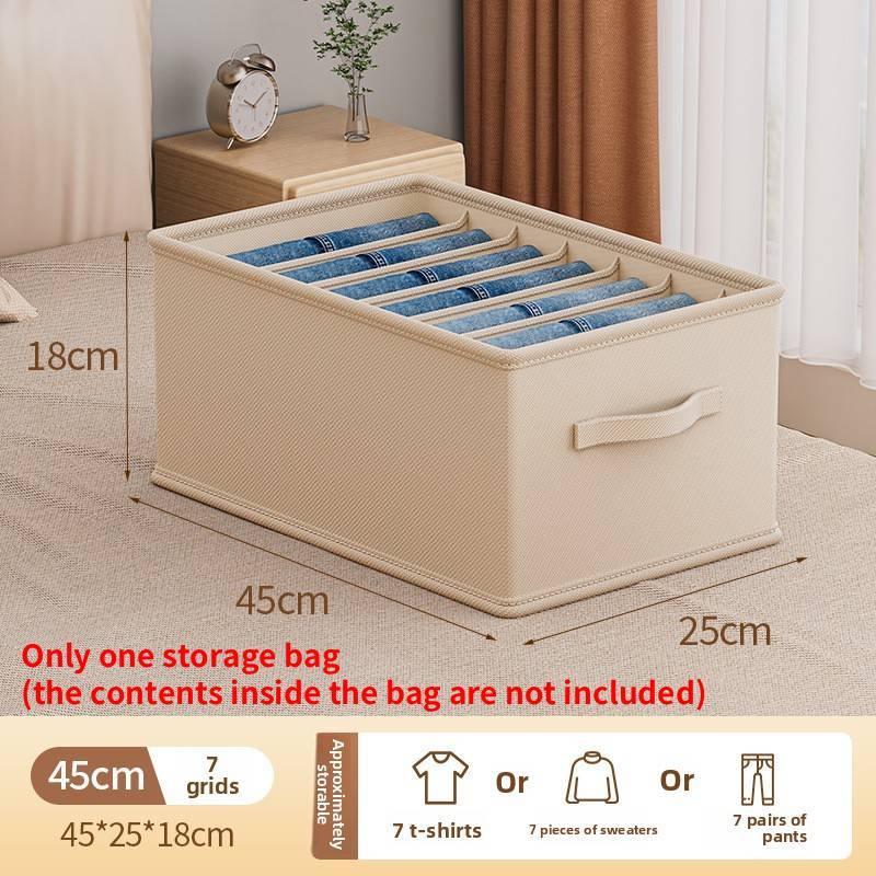 Clothes Storage Box With Divided Compartments For Wardrobe Organization And Home Use
