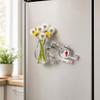 Cat Whiskers Holder Refrigerator Magnet, Transparent Cat Furs Keepsake Vase Fridge Magnet, Pet Memorial Decoration for Home, Kitchen
