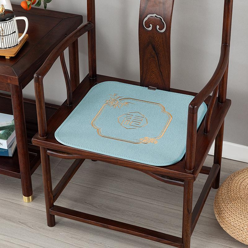 Chinese Style Seat Cushion Mahogany Sofa Seat Cushion Backrest Cushion High-end Tea Chair Waist Cushion Thickened Seat Cushion Chair Cushion