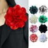 Francouzský styl Brož s velkými květinami Hladká saténová květinová špendlík Vynikající špendlík do klopy Ženy Muži Příslušenství na večírek
