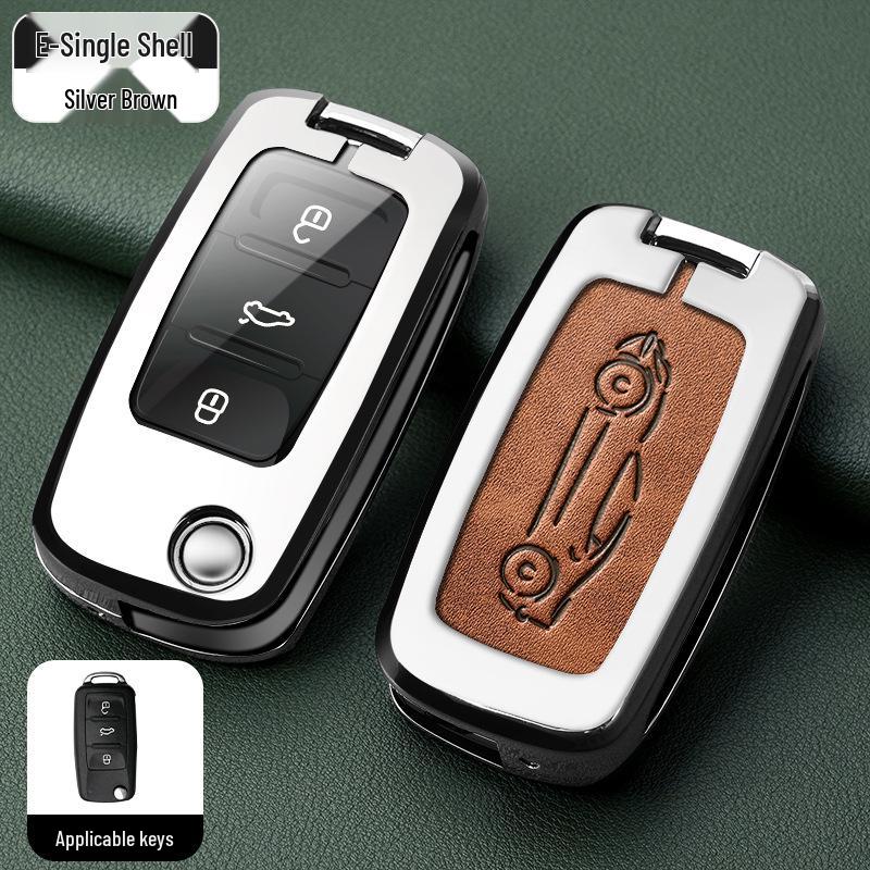 Metal Key Shell for Volkswagen Models: New Sagitar, Lavida Plus, Tayron, Tuon, Tiguan L, Bora, Magotan