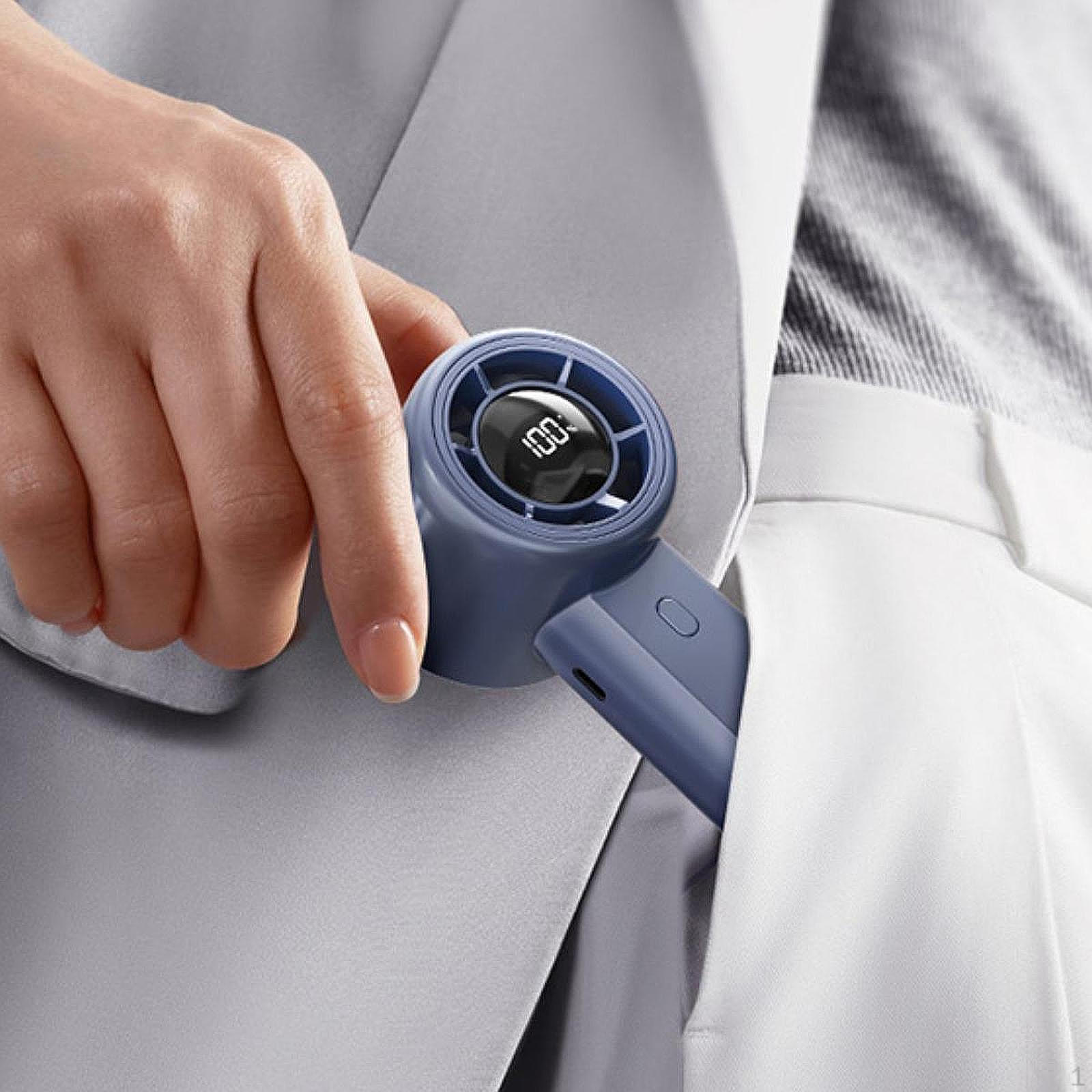 

Портативный ручной вентилятор, удобный, маленький, с USB-зарядкой, компактный, персональный, для лета, в подарок синий