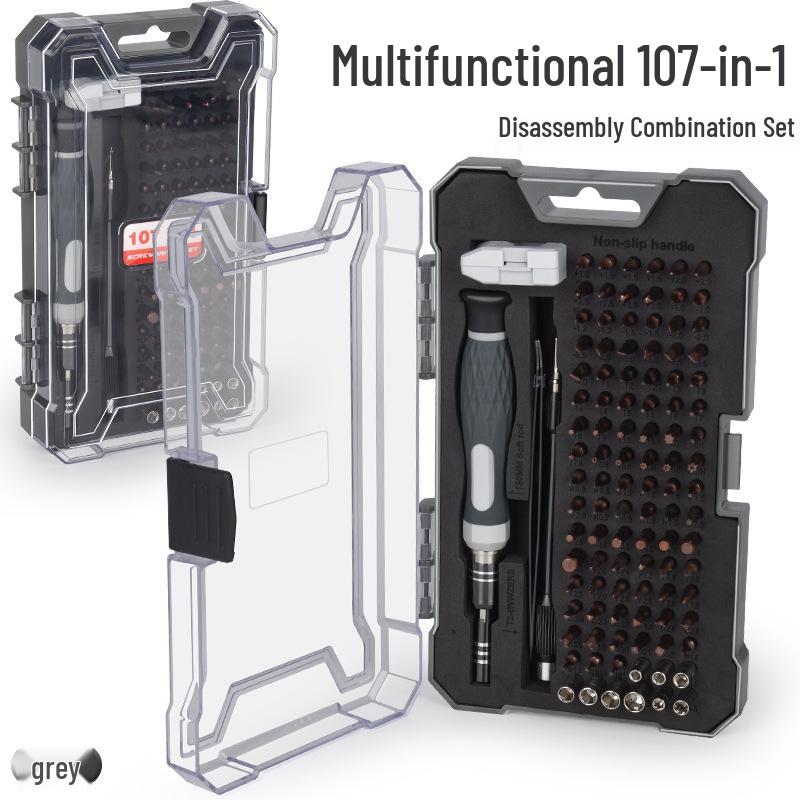 107-in-1 Bendable Telescopic Multi-Angle Precision Repair Screwdriver for Phones & Clocks
