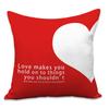 Valentine's Day Letters Black and White Cotton Linen Super Soft Peach Leather Velvet Pillowcase Sofa Home Cushion Cover