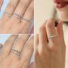 1Pc Spinner Zappeln Ringe Angst Stress Relief Ring Edelstahl Perle Offenen Ring Einstellbare Größe Frauen Schmuck Geschenke