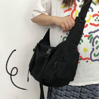 Canvas Work Messenger Bag Ladies Large Capacity Shoulder Bag Women's Versatile Large Capacity Diagonal Cross Bag