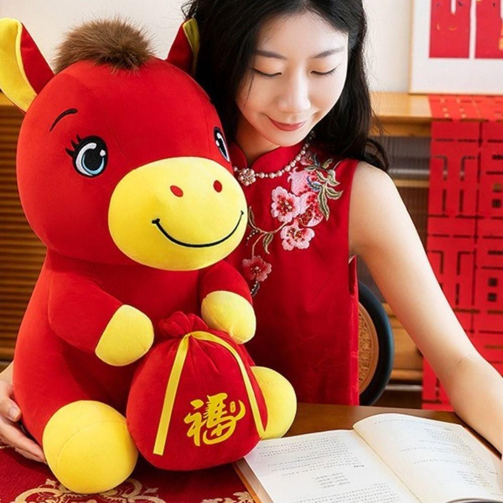 Year of Horse Plush Horse Doll Cute Stuffed Animal Toys Horse Stuffed Animal  Festival Gift