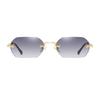 SHAUNA Gothic Rimless γυαλιά ηλίου Retro Punk Gradient Shades UV400