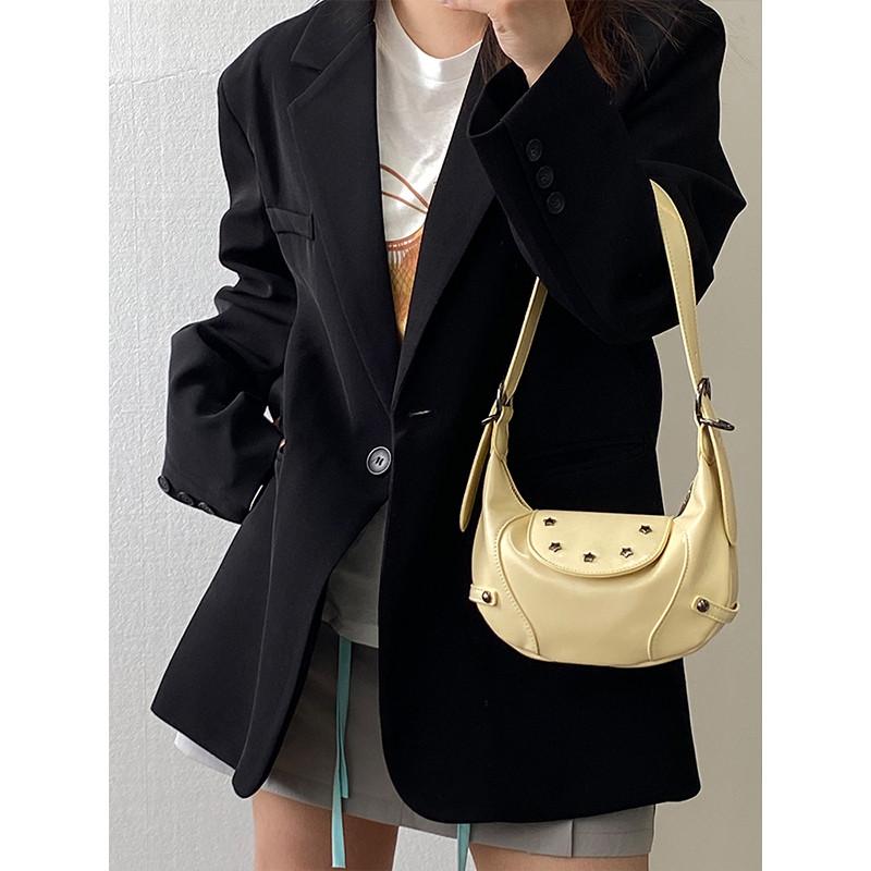 IELGY Female Bag Spring Summer Dopamine Color Armpit Order Shoulder Messenger Bag