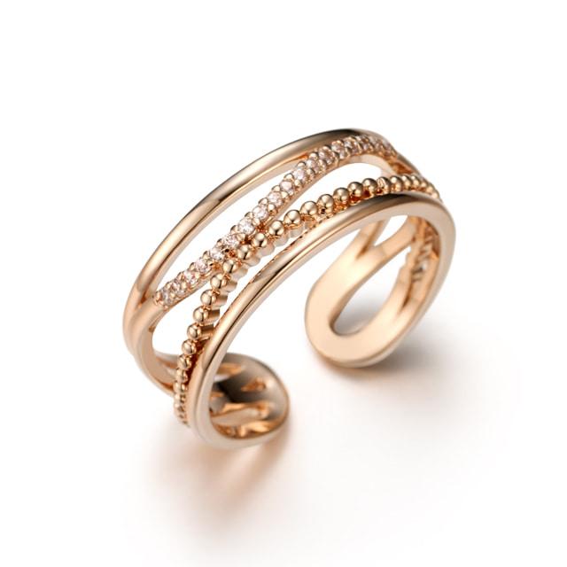 Cranne Wave Simple Open Ring C8Rb005
