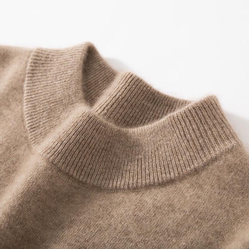 Fanzhen Men's 100% Cashmere High-Neck Sweater