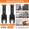 24Pcs Japanese Oscillating Saw Blades High Carbon Steel Bi-Metal Curved Edge Multitool Blades Sharp Wear Resistant Cutter Blade