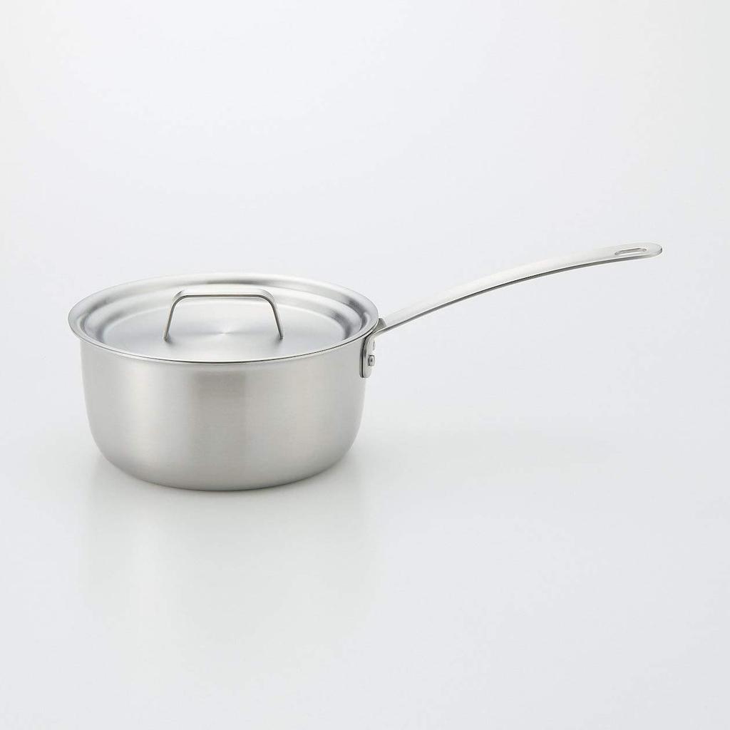 MUJI Stainless Steel Lid Compatible with 16-18cm Diameter Pots Approx. 20cm Diameter