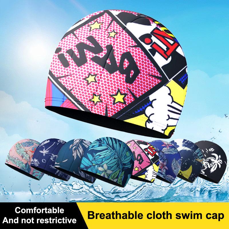 Waterproof Swimming Cap Protect Ears Long Hair Swim Pool Hat Sports Hat for Men Women with Ear Pockets High Elastic Bathing Caps