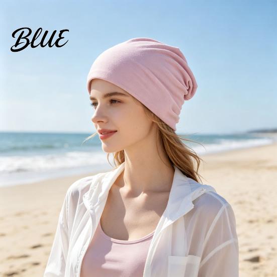 Windproof Spring And Autumn Headwear Slouchy Hip-Hop Hat Solid Color Soft Chemo Headwear Breathable Fabric Sun Protection Hat Lightweight Cancer Cap