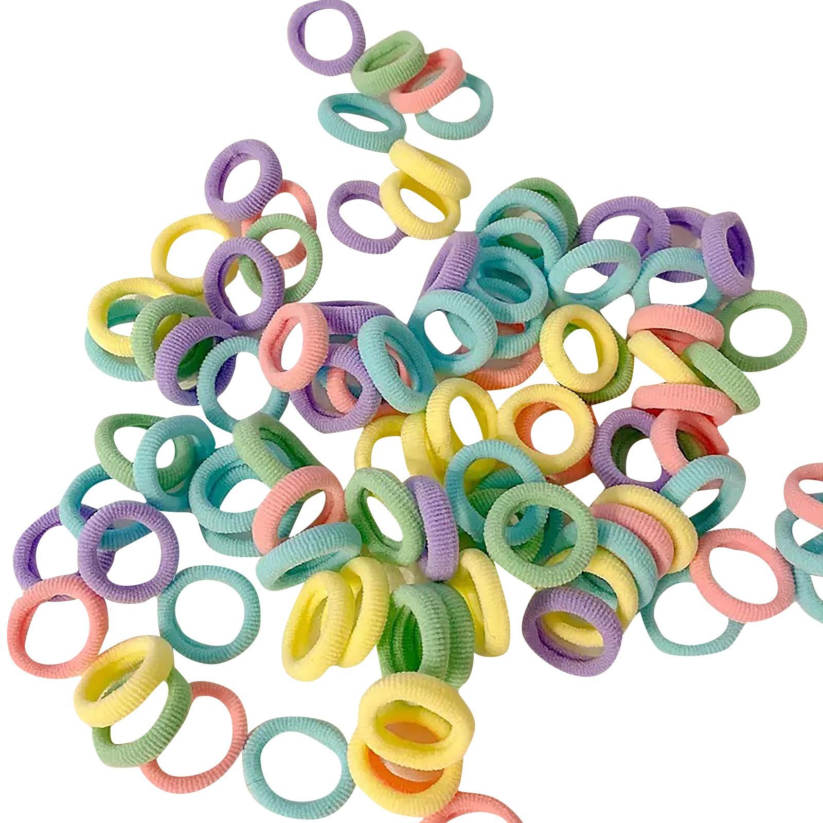 

100 шт. эластичные завязки для волос для девочек, браслет из веревки с хвостиком, резиновая веревка One Size