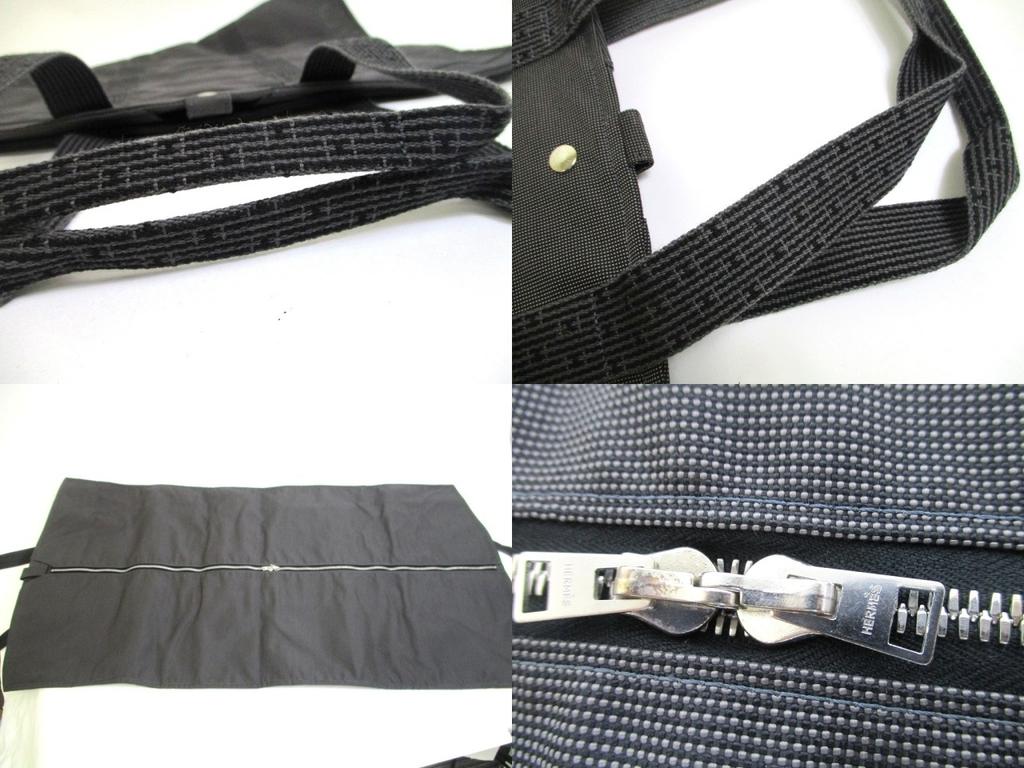 Authentic HERMES Her Line Gray Canvas Garment Bag Suits Bag Trabel Bag #a908  Refurbished