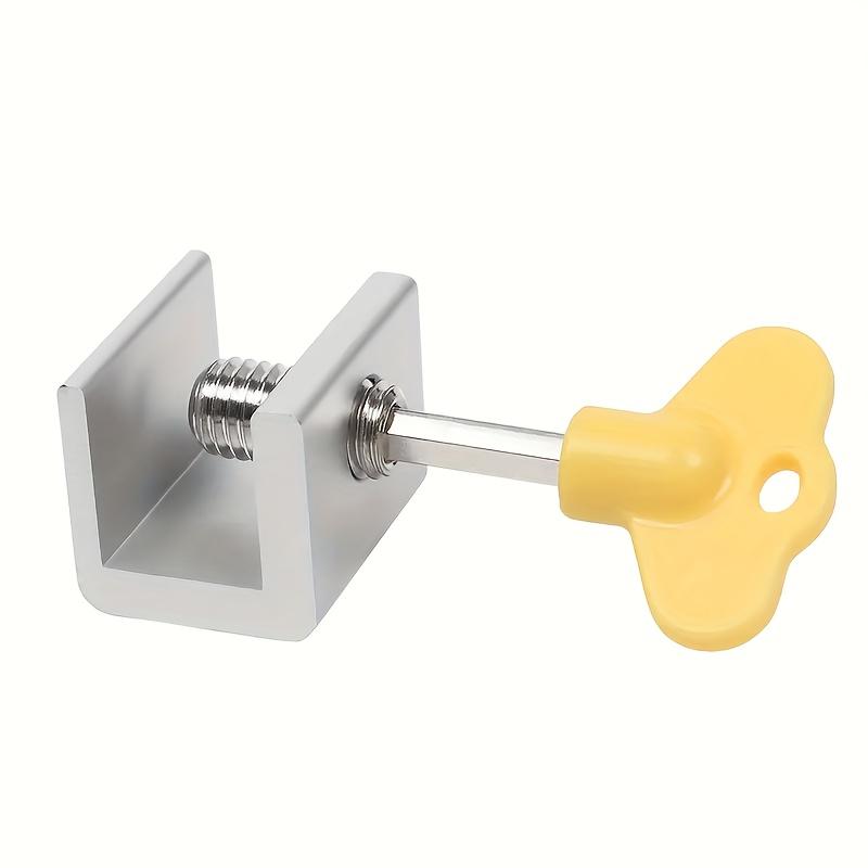 Sliding Window Locks Window Door Security Locks Window Stopper Window Security Bars with Key Adjustable Aluminum Alloy