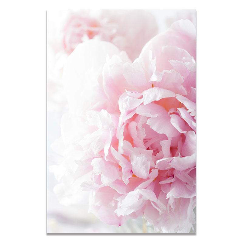 

Скандинавский стиль Картины с цветами Ваза Настенные постеры на стену Розовая картина на холсте для гостиной Модульные картины Настенное искусство 21x30cm No Frame