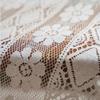 American Style Hollowed Out Beige Flower Fringe Curtain Finished Free Perforated Rod Pocket Bedroom Living Room Curtains