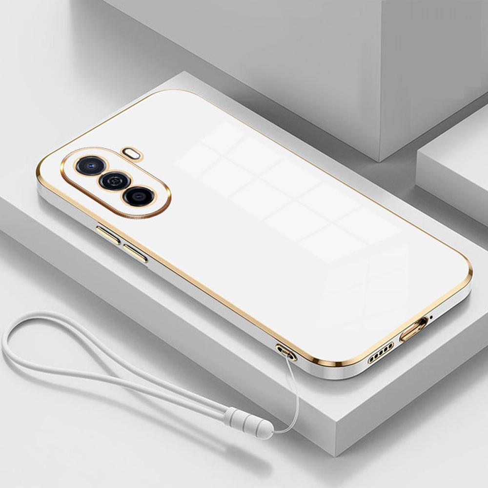 For Huawei Nova Y70 Case Huawei Nova Y70 Plus Cover MGA-LX9 MGA-LX9N Luxury Square Plating Phone Case Y70 Shockproof Back Cover