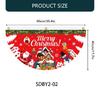 Christmas Fan Flag Door Decoration Polyester Materials Holiday Party Supplies Easy To Hanging Banners Accessory