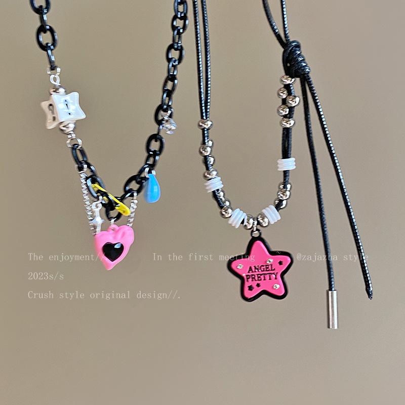 Barbie Versatile Color Star Pendant Necklace - Women's Charming Summer Accessory & Bestie Gift