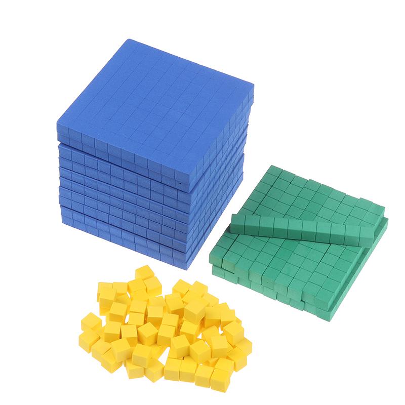Manipulatives Number Concepts Math Cubes For Base Ten Blocks 130Pcs For Math Place Value Blocks Base 10 Math Kids Counting Block