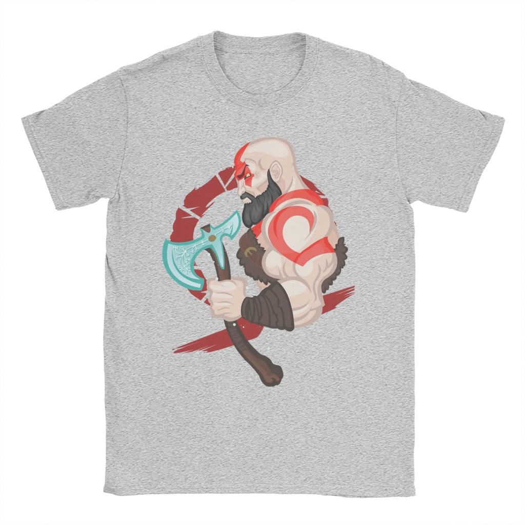 Crazy God of War Norse Gods Kratos TShirt Unisex Womens Crew Neck Cotton T Shirt Short Sleeve Tees Gift Idea Clothing