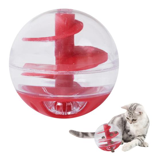 Leckerli-Ball, Futterspielzeug für Haustiere, interaktives Katzenpuzzle, langsamer Futterspender, Leckerli-Spenderball für kleine, mittelgroße und große Katzen