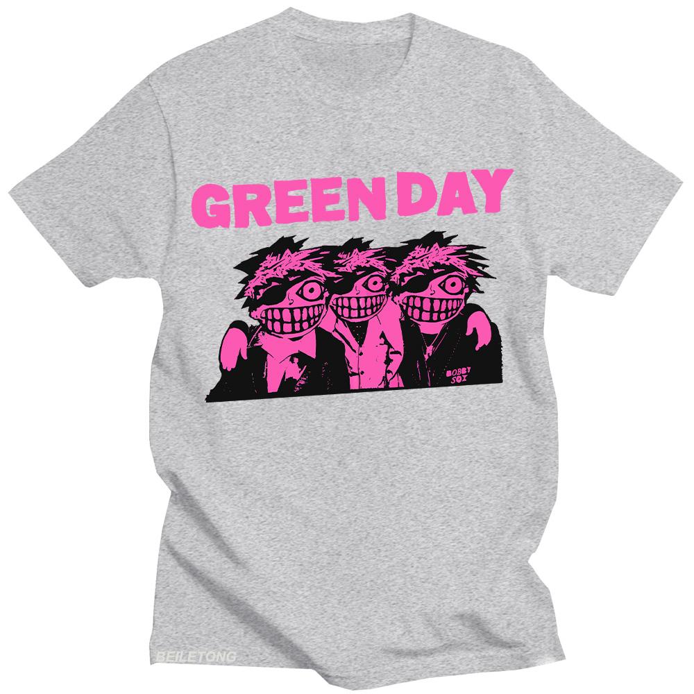 2025 Summer Green Day Rock Artist Tshirt Green Day Alternative Song Dilemma Mens New Harajuku Pure Cotton Aesthetic Tshirt